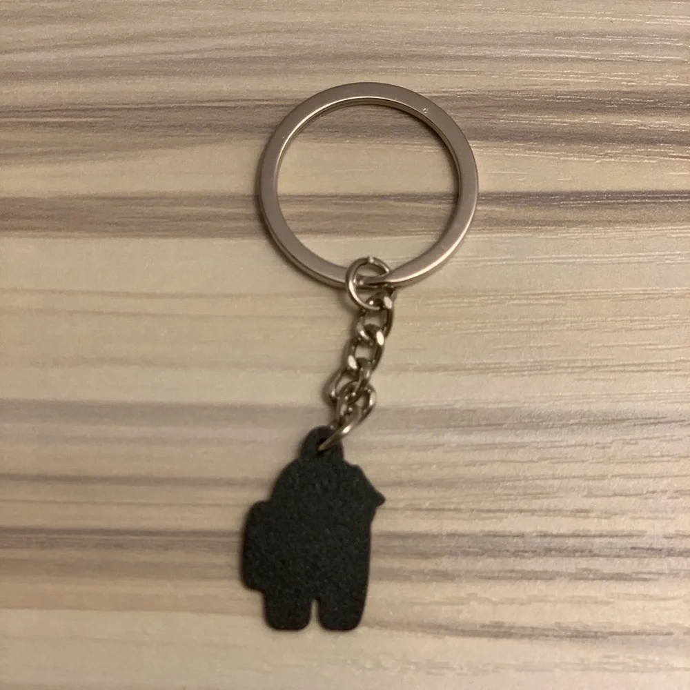 New 3/$15 mini AMONG US keyring - Orange x 1 pc